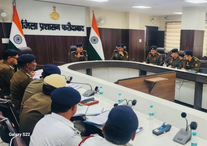 DCP Traffic took a meeting regarding betterment and improvement of traffic in Faridabad