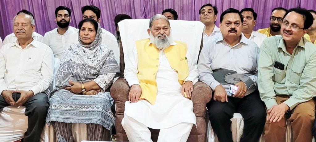 ऊर्जा, परिवहन एवं श्रम मंत्री अनिल विज
