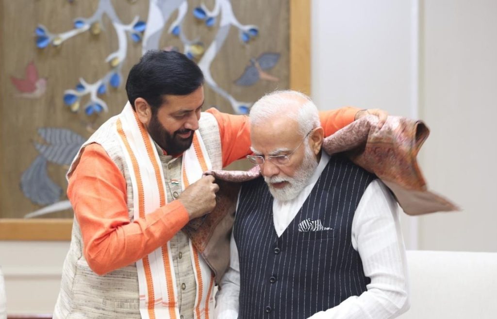 PM Modi Meets Nayab Saini at Chandigarh